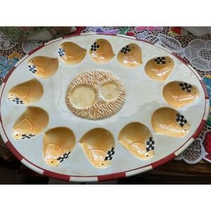 Certified International Easter Deviled Egg Plate